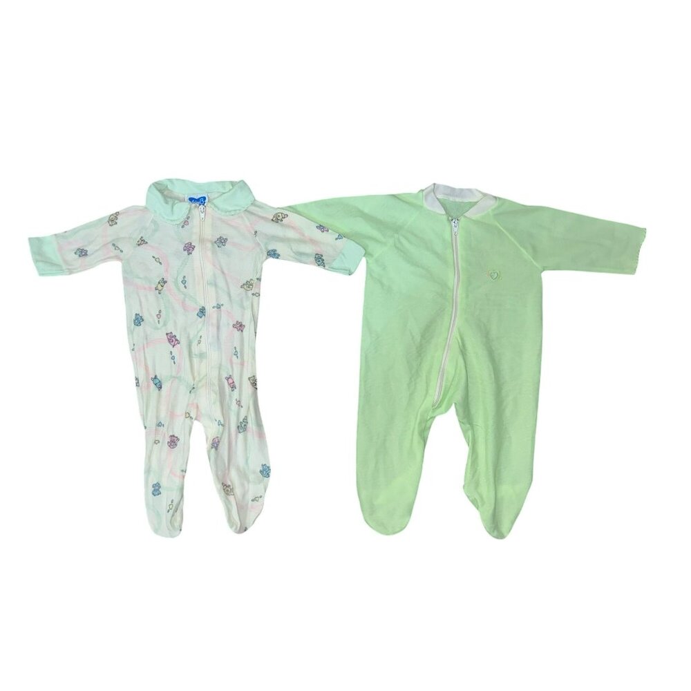 Vintage Infant Sleep N Play One Pieces Used Newborn 12 Items - Picture 4 of 6
